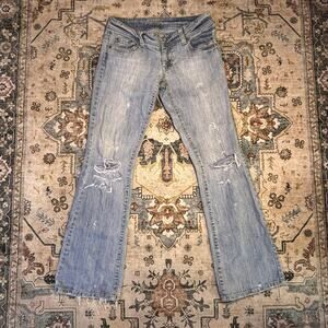 American Eagle Y2K low rise flare light wash jeans bootcut early 2000s size 6